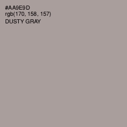 #AA9E9D - Dusty Gray Color Image